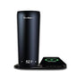 Brookstone Smart Self Heating Travel Mug & Wireless Phone Charging Station - 11.5oz Temperature Control Heated Coffee Tumbler | 6Hr Battery for Continuous Warmth | Double-Wall Stainless Steel - Black - color: Black Tumbler