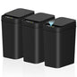 jinligogo 3Pack Bathroom Small Trash Can with Lid, 2.6 Gallon Touchless Automatic Garbage Can Slim Waterproof Motion Sensor Smart Trash Bin for Bedroom, Office, Living Room-Black - color: Black