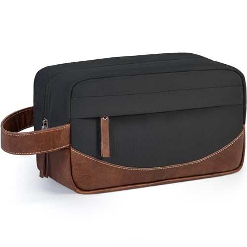Travel Toiletry Bag for Men, Hanging Toiletry Organizer, Water Resistant Shaving Kit with Large Capacity for Travel Accessories (Black, Medium) - color: Black, size: Medium