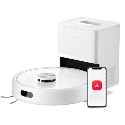 roborock Q7 M5+ Robot Vacuum and Mop, Upgraded from Q5 Max+, Up to 7-9 Weeks Self-Empty, 10000Pa Suction, Dual Anti-Tangle System for Pet Hair & Carpet, PreciSense LiDAR Navigation, App Control, White - color: White