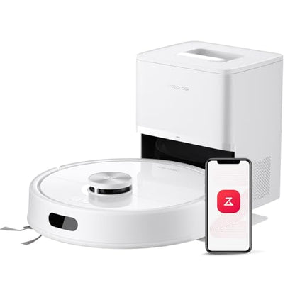 roborock Q7 M5+ Robot Vacuum and Mop, Upgraded from Q5 Max+, Up to 7-9 Weeks Self-Empty, 10000Pa Suction, Dual Anti-Tangle System for Pet Hair & Carpet, PreciSense LiDAR Navigation, App Control, White - color: White