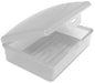 American Comb Travel Soap Box with lid - Clear White - Perfect for Traveling, Gym, or Storage. Made in The USA. - color: White