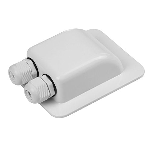 Weatherproof ABS Solar Double Cable Entry Gland for All Cable Types 2mm² to 6mm² for Solar Project on Rv, Campervan, Boat - color: White, size: 2mm² to 6mm²