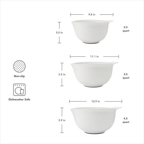 KitchenAid Universal Nesting Plastic Mixing Bowls - color: Porcelain, size: Set of 3