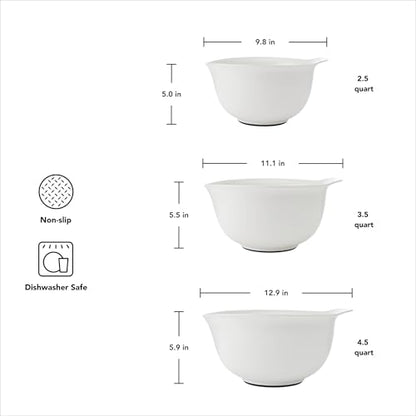 KitchenAid Universal Nesting Plastic Mixing Bowls - color: Porcelain, size: Set of 3