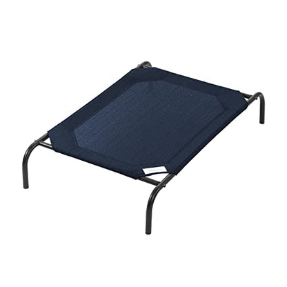 Coolaroo Original Elevated Dog Bed - Breathable Off-The-Ground Pet Bed with Cooling Fabric, Joint Relief & Moisture-Resistant Fabric, 100% Recyclable, Easy Clean, Navy Blue, Medium - color: Navy Blue, style: Medium Dog Bed