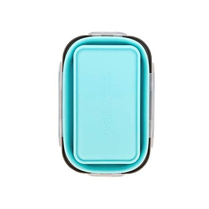 CARTINTS Set of 3 Collapsible Food Storage Containers with Lids, Collapsible Silicone Bowls, Silicone Lunch Containers, For Meal Prep, Camping, Travel, Microwave and Freezer Safe,500ml,Blue - color: Blue