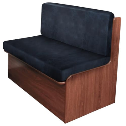 ANARACHON Leather Look RV Dinette Cushion Covers, Stretchable Camper Couch Cushion Covers Washable RV Bench Seat Cover for Travel Trailer Couch (1 Backrest Cover & 1 Bench Cover, 02 Navy) - color: 02 Navy, size: 1 Set