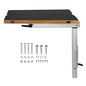 Caravan Folding Table Kit 595x580mm, Swivel Arm Leg System, Space Saving Black Folding Plywood Top for Motorhome, Camper Van Conversion, RV, Boat Interior (Silver Table Leg) - color: Silver Table Leg