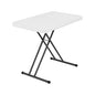Lifetime 28241 Adjustable Folding Laptop Table TV Tray, 30 Inch, White Granite - color: White Granite, size: 30 Inch