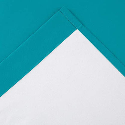 Diamond Home Linens Kitchen Window Curtain Tiers - Basement Valances Insulated 3 Layer Blackout Curtain Panels Modern Design for Kitchen, Nursey,Bathroom, 27 x 24 inch,1 Pair,Teal - color: Teal, size: 27"W x 24"L (Pack of 2)
