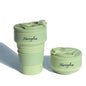12oz Collapsible Water Bottles, Silicone Foldable Portable Travel Water Bottle, Folding Lightweight Reusable Leakproof for Traveling Camping Hiking Cycling Yoga Sports Green - color: Green