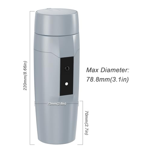 Portable Electric Kettle Boiler, Small Electric Travel Kettle, 300W Fast Water Heater, Mini Electric Tea Coffee Mug for Hotels/Offices/RVs, Automatic Shut-Off & Restart, Elegant Gray - color: Gray 110V/350ml