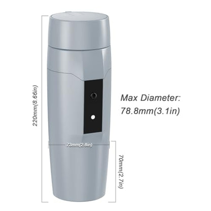 Portable Electric Kettle Boiler, Small Electric Travel Kettle, 300W Fast Water Heater, Mini Electric Tea Coffee Mug for Hotels/Offices/RVs, Automatic Shut-Off & Restart, Elegant Gray - color: Gray 110V/350ml