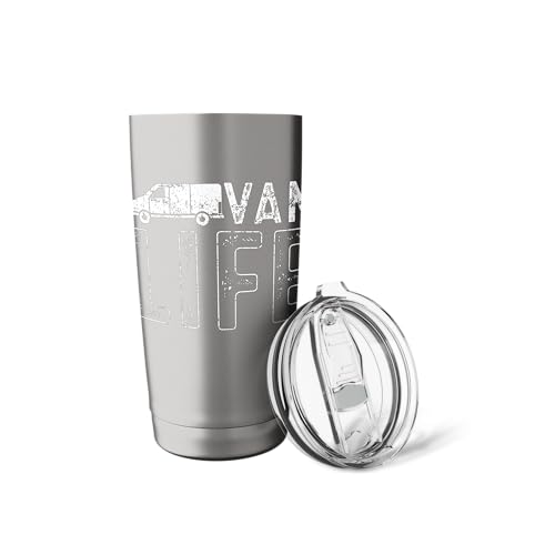 Vanning Vanlife Van Life Stainless Steel Insulated Tumbler - color: Brushed Steel