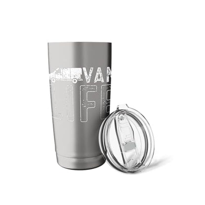 Vanning Vanlife Van Life Stainless Steel Insulated Tumbler - color: Brushed Steel