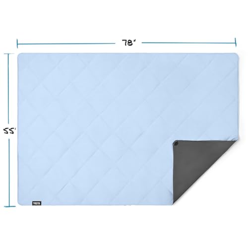 YETI Lowlands Blanket, Multi-Use Blanket with Travel Bag - color: Big Sky Blue