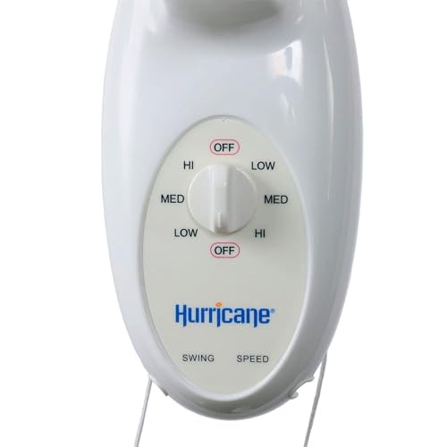 Hurricane 18" Supreme 90-Degree Oscillating Wall Mounted Fan with 3 Quiet Speeds, White - Indoor Air Cooling Unit with Adjustable Tilt and Pull Cords for Bedroom, Garage, Office, and Home - style: 18" Supreme