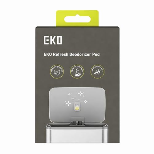 EKO Refresh Deodorizer Pod Kit with Refillable Holder, 1 Pod + 1 Holder, Plant-Based Odor Eliminator for Trash Can, Bathroom, Storage – Long-Lasting 45 Days Air Freshener, Natural, Chemical-Free - size: Starter Set