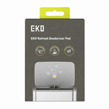 EKO Refresh Deodorizer Pod Kit with Refillable Holder, 1 Pod + 1 Holder, Plant-Based Odor Eliminator for Trash Can, Bathroom, Storage – Long-Lasting 45 Days Air Freshener, Natural, Chemical-Free - size: Starter Set