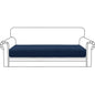 ZNSAYOTX Stretch Cushion Covers Sofa Cushion Couch Seat Covers Slipcovers Soft Replacement Unique Pattern Furniture Protector with Elastic Bottom (Navy, 1 Pc 3-Seat Cushion Cover) - color: Navy Blue, size: 1 Cushion Sofa