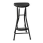 28 inch Black Bar Stool,Portable Stool for Adults Foldable Stools | with Handle,Collapsible Heart-Shaped Folding Counter Height Stools Chair for Camping Kitchen,Loads 250 Lbs,1 Pack