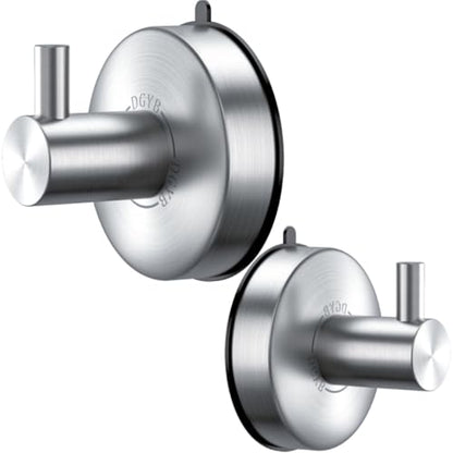 DGYB Suction Cup Hooks for Shower 2 Packs Brush Towel Hooks for Bathrooms Wall Robe Loofah Hook for Hanging - color: New-Brushed 2Pcs