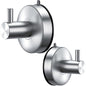 DGYB Suction Cup Hooks for Shower 2 Packs Brush Towel Hooks for Bathrooms Wall Robe Loofah Hook for Hanging - color: New-Brushed 2Pcs