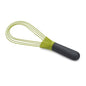 Joseph Joseph Twist Whisk 2-In-1 Collapsible Balloon and Flat Whisk Silicone Coated Steel Wire, Gray/Green - color: Gray/Green