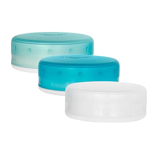 humangear GoTubb – Storage Containers for Snacks, Small Essentials and Travel Gear, Made from Food-Safe Materials, Clear/Aqua/Teal, Medium (3-pack) - color: Clear/Aqua/Teal, size: Medium (3-pack)