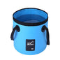 Bittwee 20L 5 Gallon Car Collapsible Bucket with Handle, Outdoor Vehicle Washing Water Folding Container, Leakproof Portable Automotive Wash Basin, Universal for SUV RV Truck (Sky Blue) - color: Sky Blue
