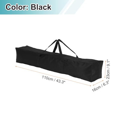 HARFINGTON 2pcs Camping Chair Replacement Bag 43.3" x 6.3" Folding Chair Carry Bag Oxford Cloth Storage Tent Bag with Handle Strap for Travel Outdoor Camping Sports, Black - size: 43.3" x 6.3"