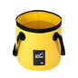 Bittwee 20L 5 Gallon Car Collapsible Bucket with Handle, Outdoor Vehicle Washing Water Folding Container, Leakproof Portable Automotive Wash Basin, Universal for SUV RV Truck (Yellow) - color: Yellow