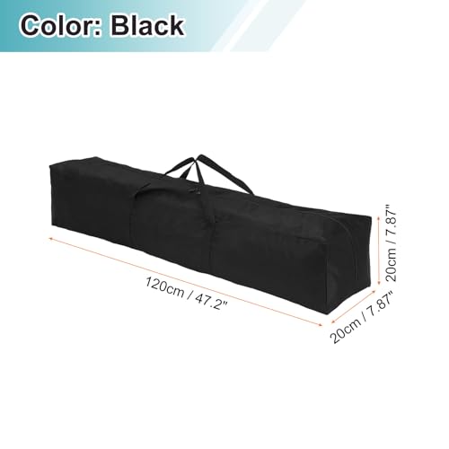 HARFINGTON 2pcs Camping Chair Replacement Bag 47.2" x 7.9" Folding Chair Carry Bag Oxford Cloth Storage Tent Bag with Handle Strap for Travel Outdoor Camping Sports, Black - size: 47.2" x 7.9"