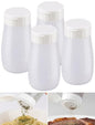 NiHome Dual-Hole Spice Bottles Set - Small & Large Hole Shakers for Powder and Granular Seasonings, BPA-Free Food-Grade Plastic, Transparent Sealed Jars for Camping, Picnic, BBQ (4PCS)