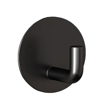 8 Pack Adhesive Towel Hooks for Bathroom, Stick on Hooks Bathroom Kitchen for Walls No Damage, Sticky Hook for Hanging Coat Robe, Black - style: R-Black-90°
