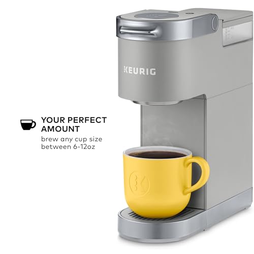 Keurig K-Mini Plus Single Serve K-Cup Pod Coffee Maker, with 6 to 12oz Brew Size, Stores up to 9 K-Cup Pods, Travel Mug Friendly, Studio Gray