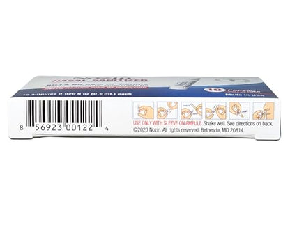 Nozin® Nasal Sanitizer® Antiseptic Popswab® Ampules 10ct Pack | Kills 99.99% of Germs | Alcohol Based 62%