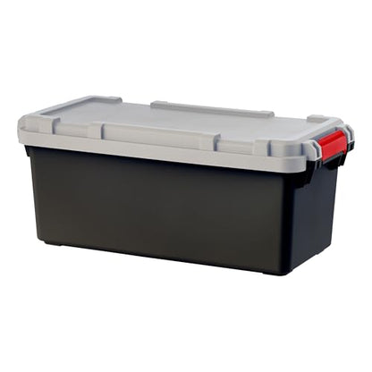 IRIS USA 2 Pack TrailBox, 15 Gallon Lockable Storage Trunk Box, Truck Bed Bin Heavy-Duty Containers Camping Gear, Adventure Chest - Dark Gray/Gray - color: Dark Gray, size: 15 Gal - 2 Pack