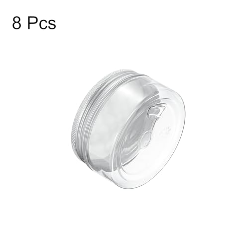HARFINGTON 8 Pcs Empty Scent Beads Storage Container 3oz/80ml Air Freshener Tins Round Refillable Spice Containers Plastic Jars Sample for Travel Storage - size: 80ml