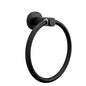 NearMoon Bath Towel Ring, Bathroom Hardware Accessories-Thicken Stainless Steel Hand Towel Holder for Bathroom, Modern Round Towel Hanger Wall Mounted (Matte Black, 1 Pack) - color: Matte Black