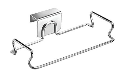 Over-The-Cabinet Plastic Bag Storage and Grocery Bag Holder, Kitchen Storage - Chrome