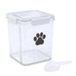 4L Dog Food Storage Container,Airtight Pet Food Storage Containers with Buckle-Lock Lids & Spoon,Plastic Cat Food Bin BPA Free,Dog Treat Container for Dog, Cat, Bird Seed - Bright White