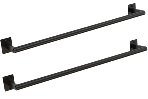 2 Packs 24 Inch Bathroom Towel Bar, Matte Black Towel Racks for Bathroom, JIAPAIDUO Bathroom Towel Rack Wall Mounted, Bath Hand Towel Holder Organizer, Modern Home Decor Towel Rod - size: 24 inch (2 Packs)