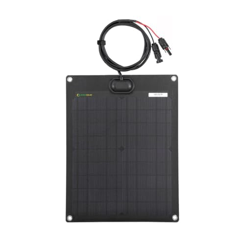 Lensunsolar 20W 12V ETFE Black Flexible Solar Panel, 18.5x13.8in, Ultrathin Ultra Lightweight, PERC Mono High Efficiency Solar Cells, for Campers, RVs, Boats,Camping, Tent - size: 20W/18.5in x 13.8in