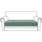 ZNSAYOTX Stretch Cushion Covers Sofa Loveseat Cushion Couch Seat Covers Slipcovers Soft Replacement Unique Pattern Furniture Protector with Elastic Bottom (Pea Green, 1 Pc 2-Seat Cushion Cover) - color: Pea Green, size: 1 Cushion Loveseat