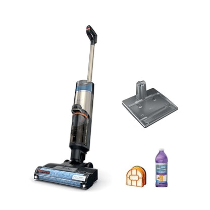 Shark HydroVac MessMaster Wet Dry Vacuum Cleaner, Cordless, 3-in-1 Vacuum Mop All in One & Self-Cleaning System, Lightweight, Powerful Suction, for Hard Floors & Area Rugs, Stone, WD261,Rose Gold - style: Cordless w/ Essential