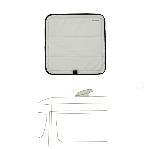 VanEssential Magnetic Insulated Roof Vent Sun Cover for MaxxAir Fan, Fantastic Fan 16.5" x 16.5" (COOL GRAY) - color: Cool Gray