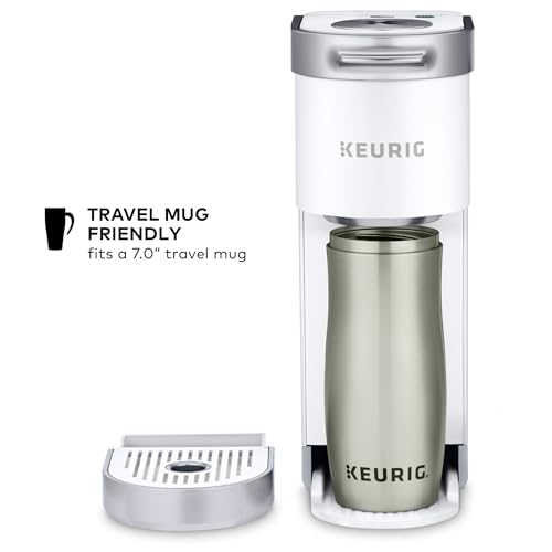 Keurig K-Mini Plus Single Serve K-Cup Pod Coffee Maker, with 6 to 12oz Brew Size, Stores up to 9 K-Cup Pods, Travel Mug Friendly, Matte White - color: White