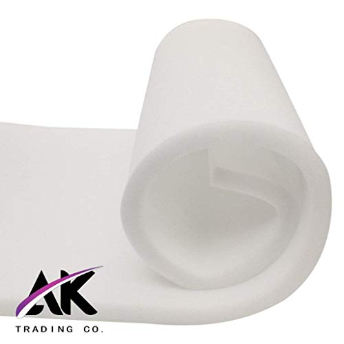 AK Trading Upholstery Foam Medium Density Cushion; (Seat Replacement, Foam Sheet, Foam Padding), 2" H X 30" W x 72" L - style: 2 Inch H X 30 Inch W x 72 Inch L